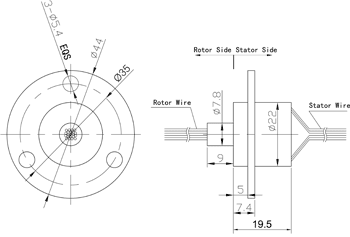 CA022 series Capsule Slip Ring | CCTV Slip Rings - RION slip rings